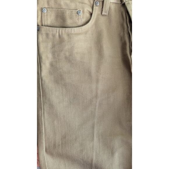 Naked & Famous Men Jeans Size 31x27 Weird Guy Beige Selvedge Chino Button Fly - Picture 4 of 14